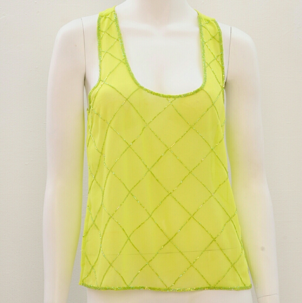PRETTY CHIFFON AND SEQUIN TANK - Picture 1 of 3